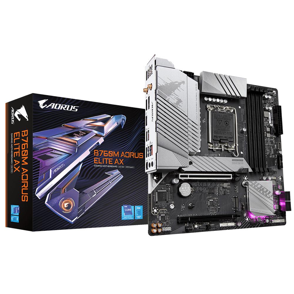 GIGABYTE B760M AORUS ELITE AX scheda madre Intel B760 Express LGA 1700 micro ATX (GIGA B760M AORUS ELITE AX S1700/DDR5/?ATX)